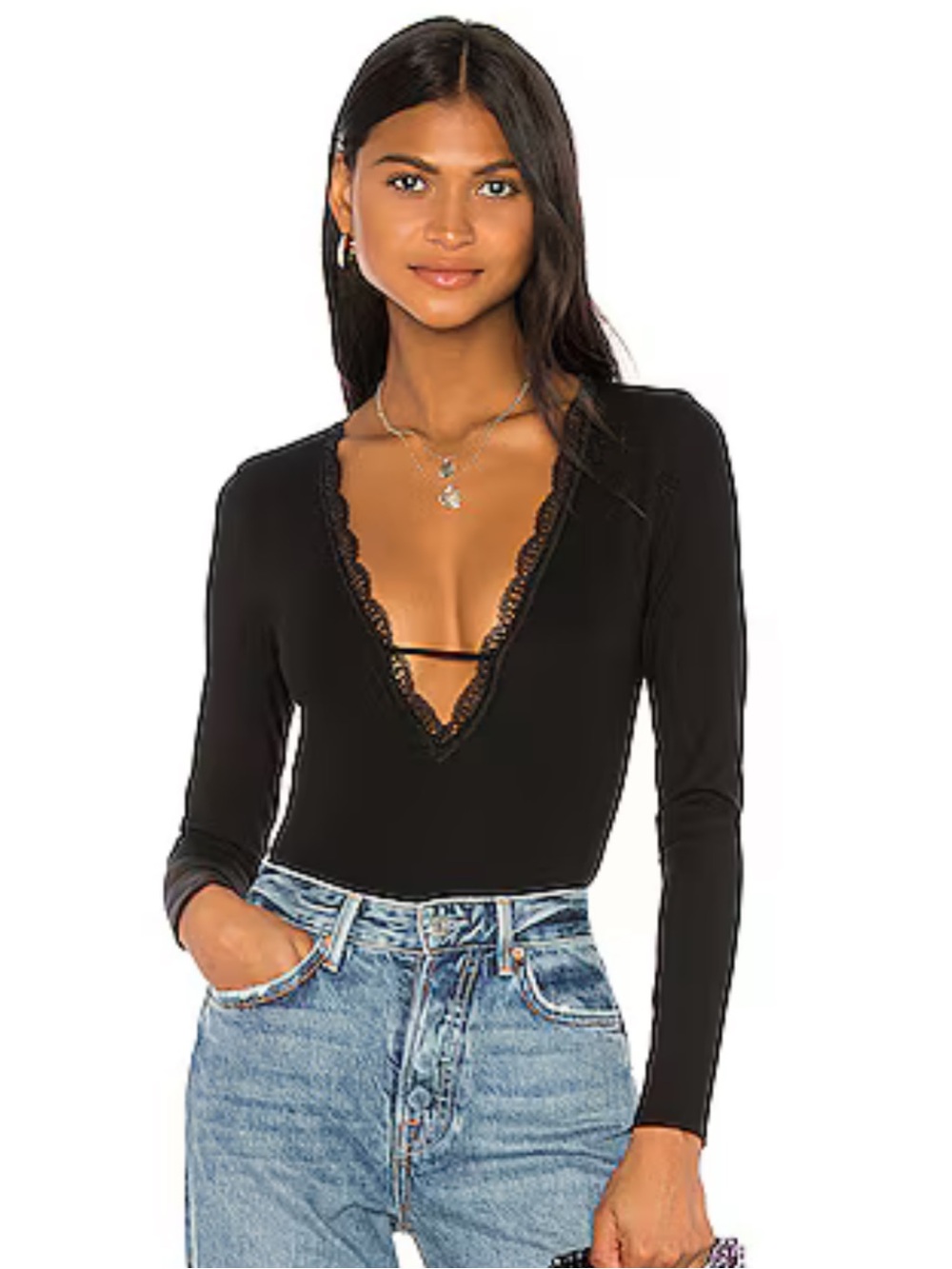 MAJORELLE - Jodie Bodysuit in Black Size Small